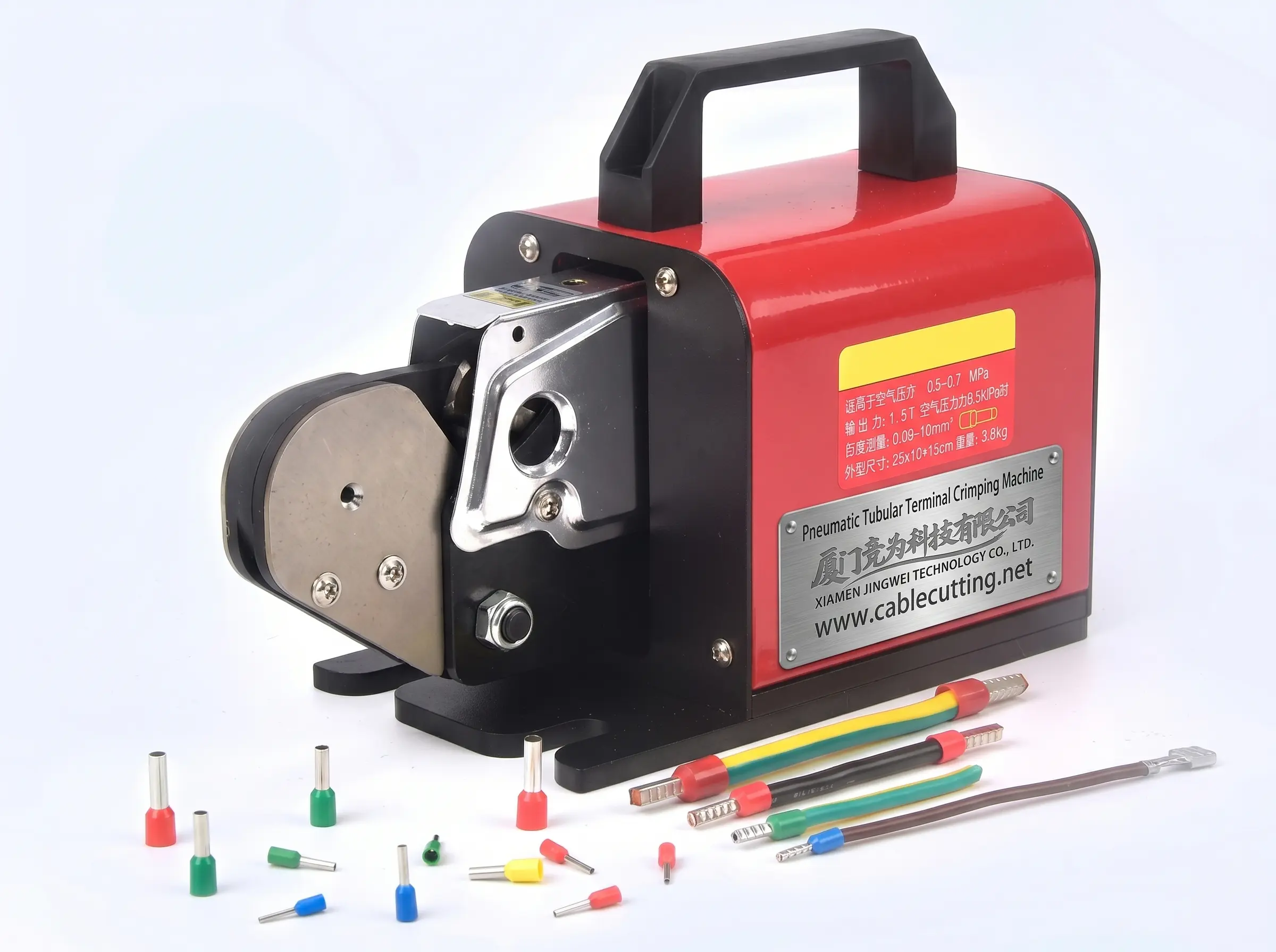 Pneumatic Tubular Terminal Crimper T-6-4 with Video Guide