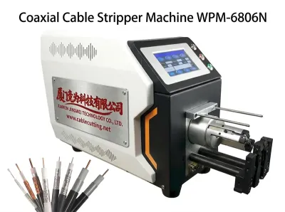 Mesin Pengupas Kabel Koaksial Semi-Otomatis Servo Motor WPM-6806N - Mesin Pemotong & Pengupas Kawat