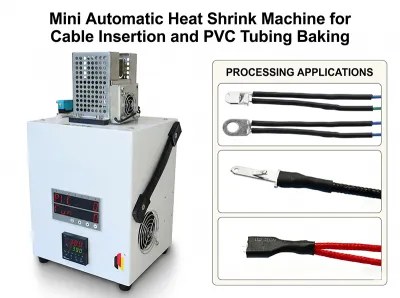 Mesin Heat Shrink Mini Otomatis untuk Pemasangan Kabel dan Pembakaran PVC Tubing JW-HST-05B