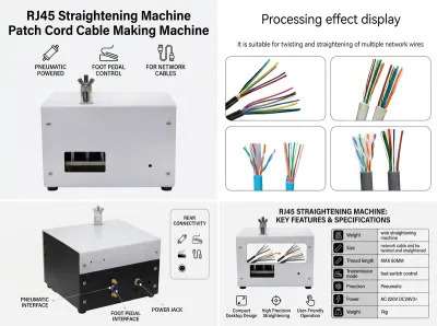 Mesin Pelurus Rj45 Mesin Pembuatan Kabel Patch JW-P08 Thumb