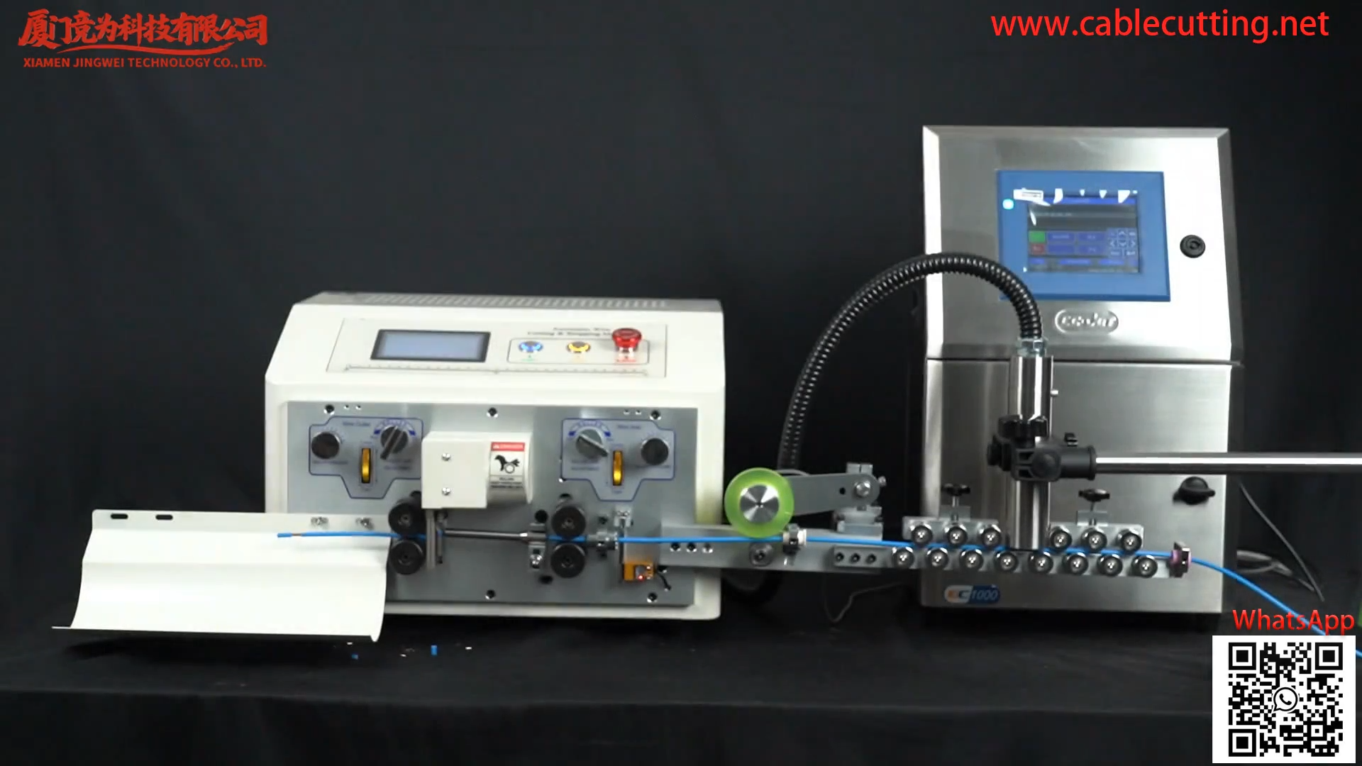 Mesin Pemotong & Pengupas Kawat dengan Printer Ink-Jet JW-WSCP