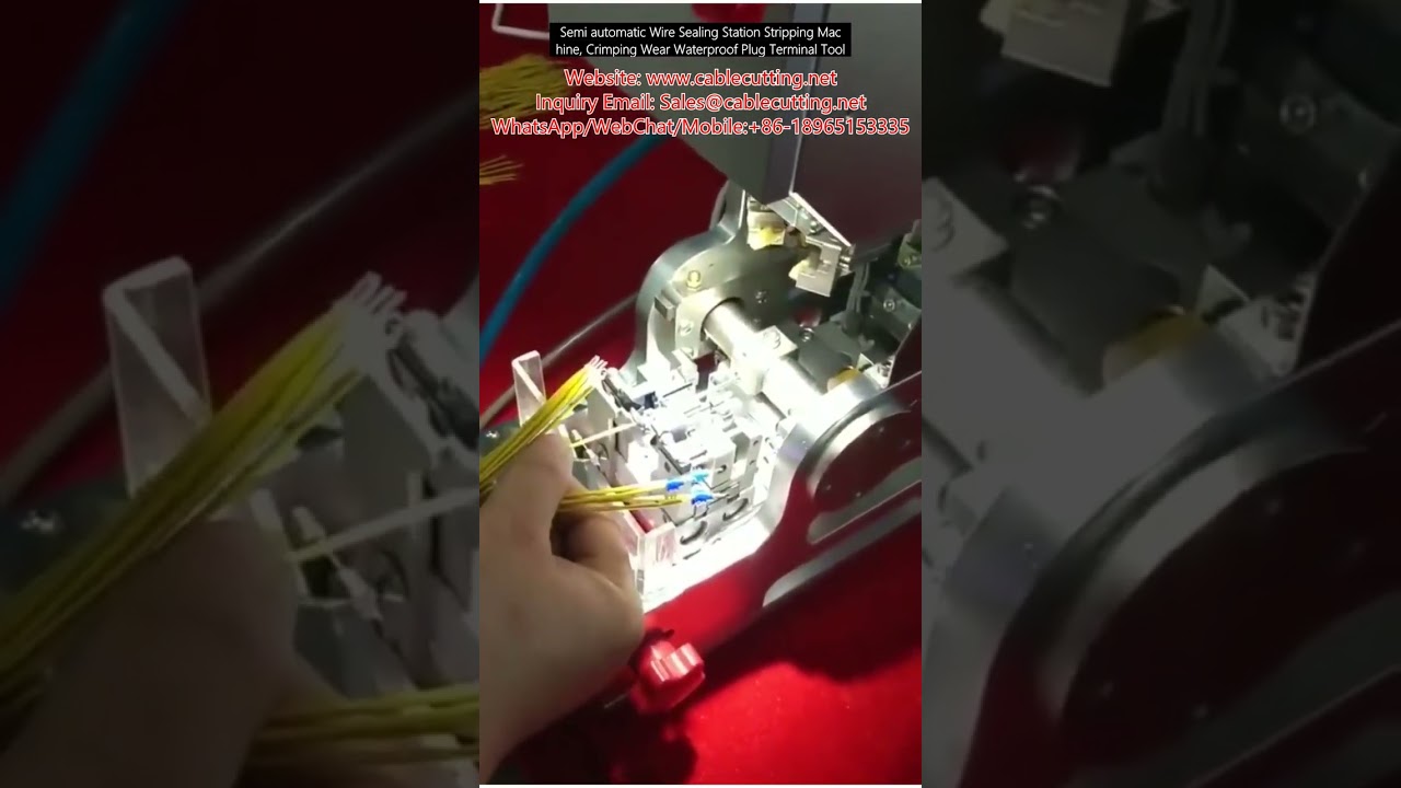 Mesin Stasiun Penyegel Kawat Semi Otomatis - Alat Stripping & Crimping Terminal Steker Tahan Air