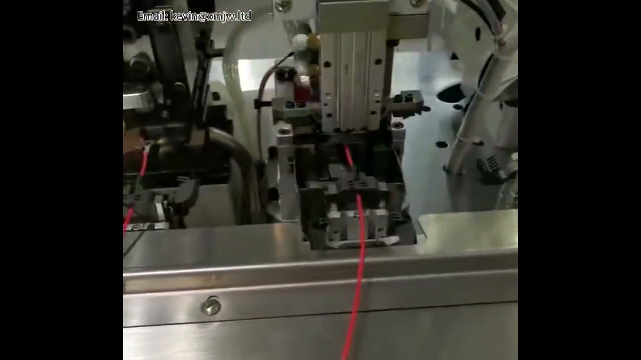 Mesin Pemotong, Pengupas, Crimping, dan Pemasangan Heat Shrink Tube Otomatis Penuh - Efisien