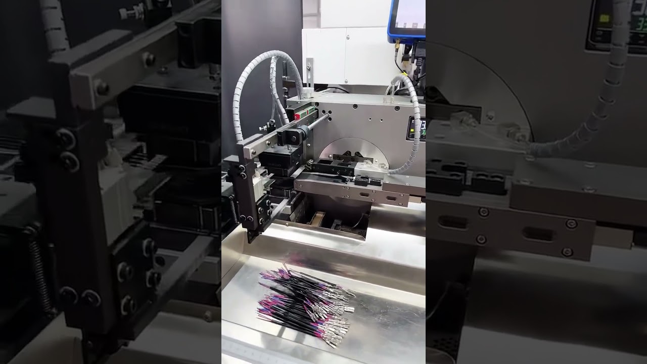 Mesin Otomatis Potong, Kupas, Timah, dan Crimping Kabel - Tingkatkan Produksi Pabrik Anda!
