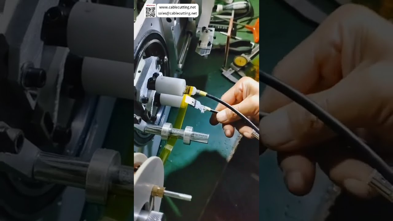 Mesin Pembungkus Foil Kabel HDMI Kecepatan Tinggi Alat Pemrosesan Isolasi & Pelindung Otomatis - Versi Pendek