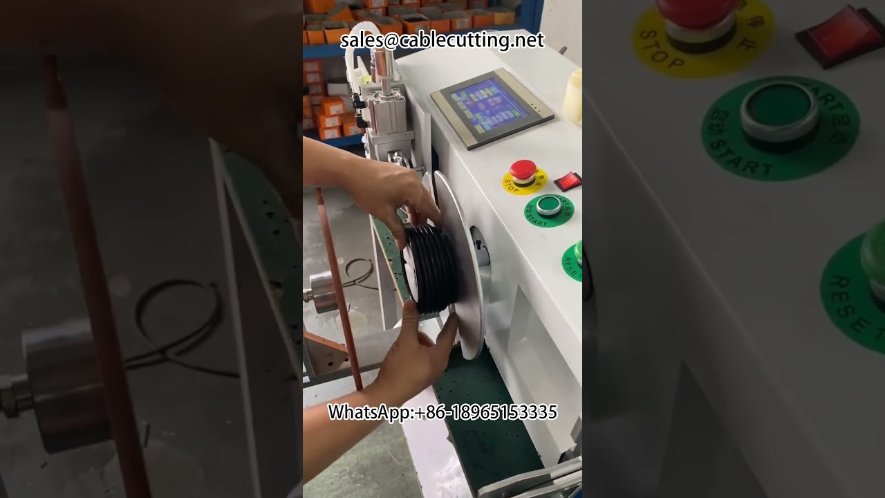 Mesin Otomatis Penghitung Meter, Pemotong Baris, Penggulung, dan Pengikat Kabel #PenghitungMeter #PenggulungKabel