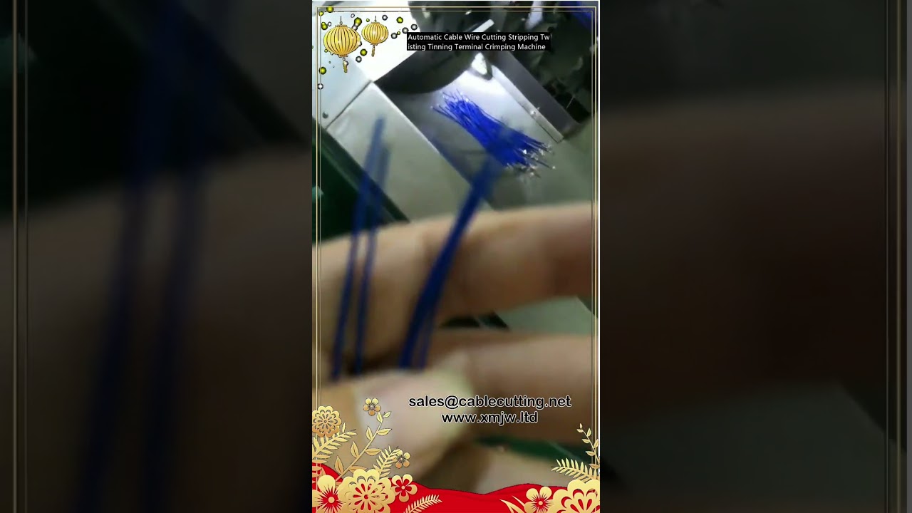 Mesin Otomatis Pemotong, Pengupas, Pelintir, Timah, dan Crimping Terminal Kabel