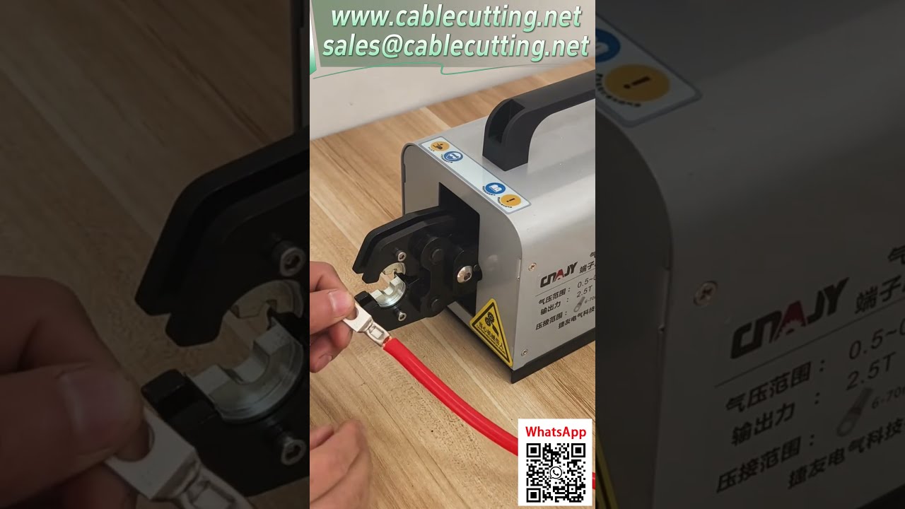 Mesin Crimping Pneumatik 70mm² - Crimping Kabel Tembaga Heksagonal & Terminal Terbuka