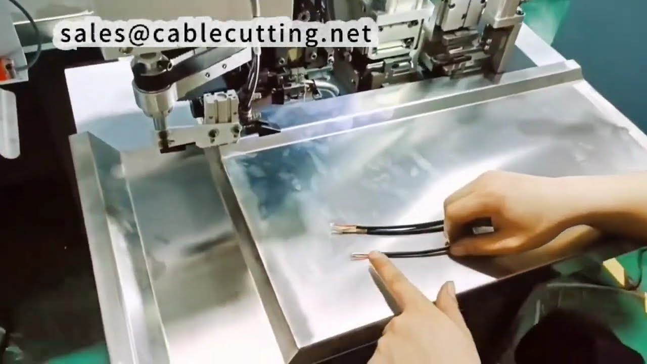Mesin Kupas dan Crimp Kabel Jaket Bulat Otomatis Satu Paket