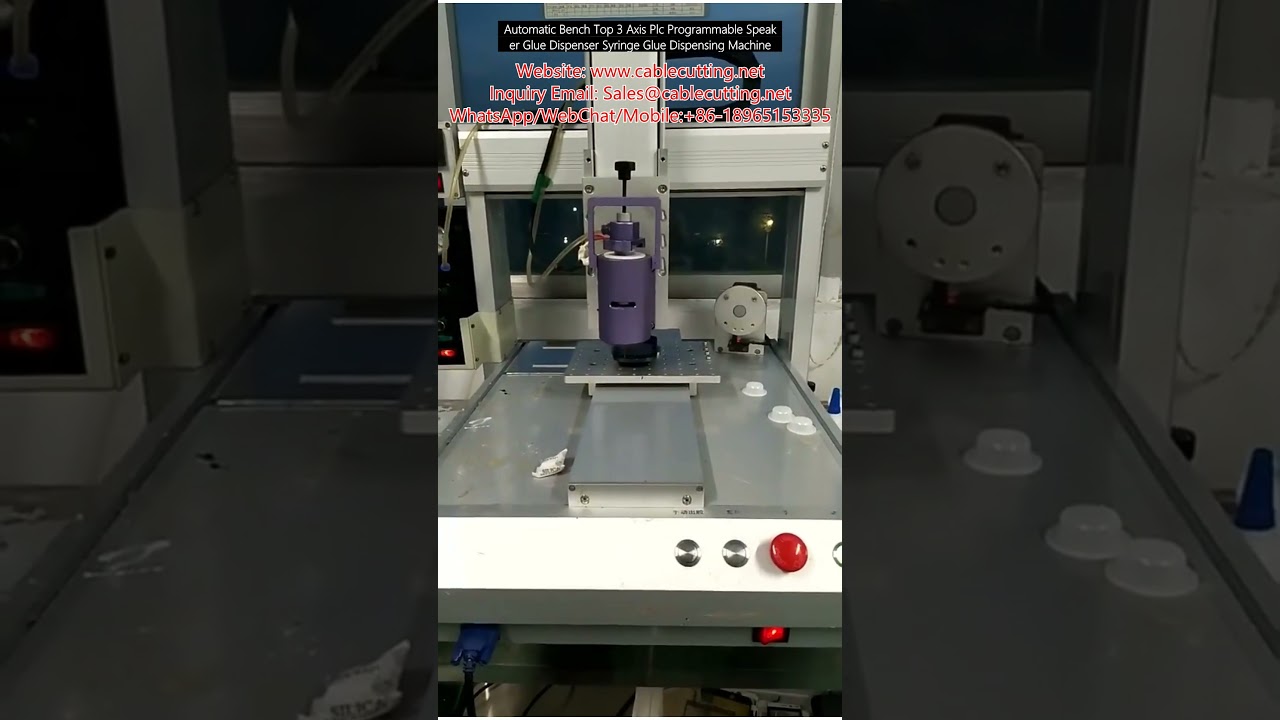 Mesin Dispenser Lem Otomatis 3 Axis PLC Programmable untuk Speaker - Presisi Tinggi