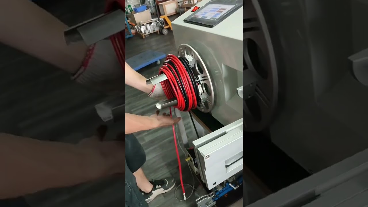 Demo Operasi Mesin Gulung dan Ikat Kawat Diameter Besar | Mesin Pabrik Otomatis