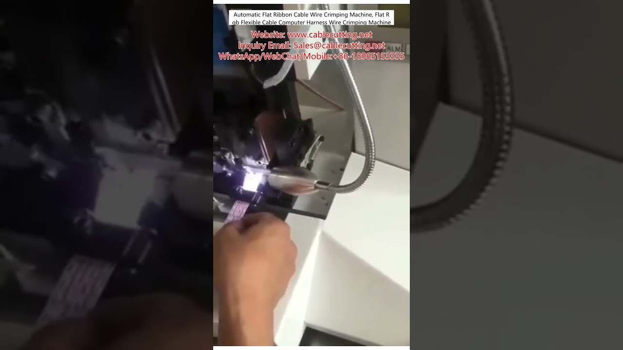 Mesin Crimping Kabel Pita Datar Otomatis untuk Kabel RGB Fleksibel dan Harness Komputer