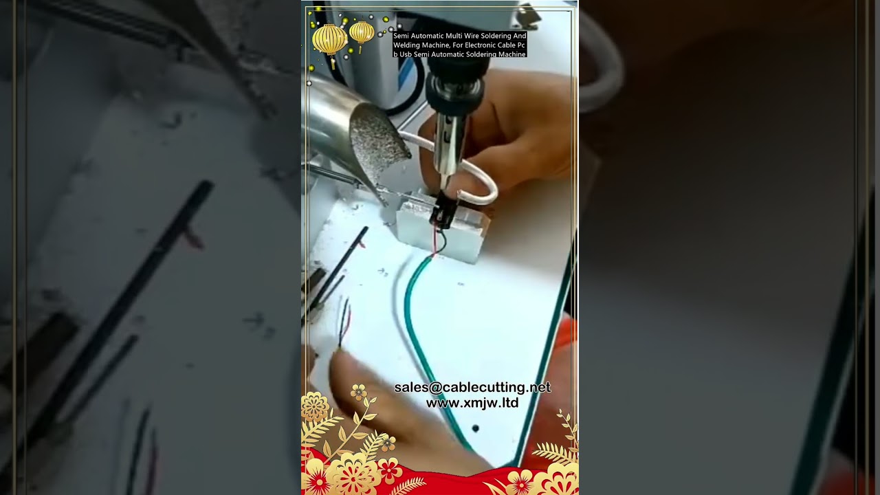 Mesin Solder & Las Kawat Semi Otomatis Multi-Kawat untuk Kabel Elektronik, PCB, USB