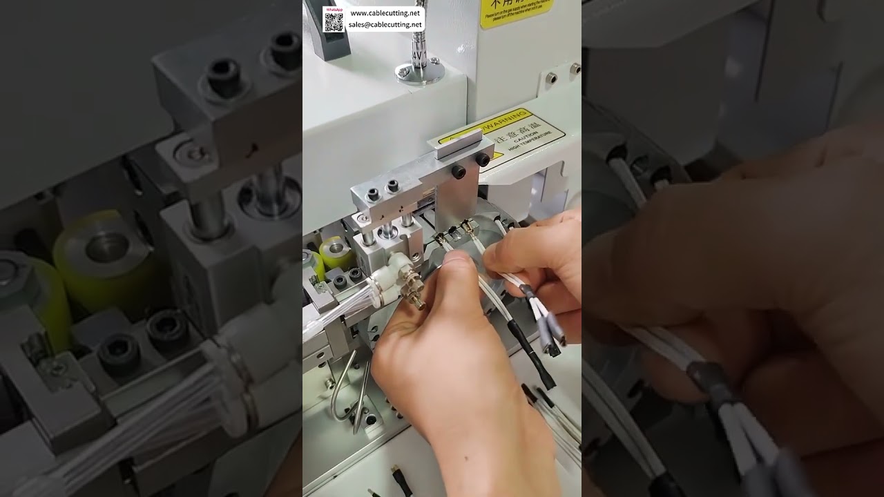 Mesin Heat Shrink Tube Otomatis dengan Pemotongan, Pengumpanan, Penempatan, dan Pembakaran Terintegrasi