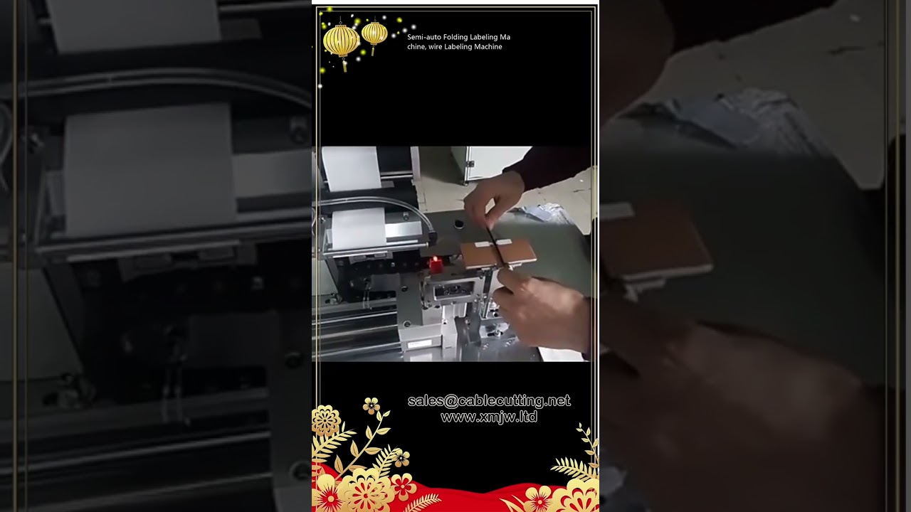 Mesin Labeling Semi Otomatis untuk Kabel - Pelabelan Lipat Presisi
