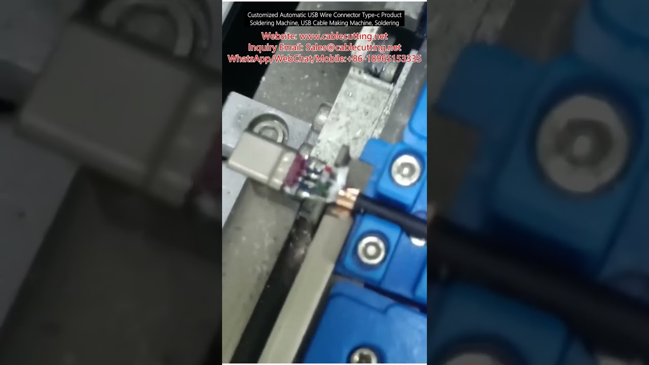 Mesin Solder Konektor USB-C Otomatis Kustom | Mesin Pembuat Kabel USB